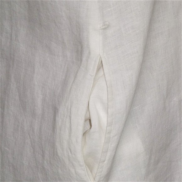 MUJI Women's French Linen Sleeveless Dress White Size M - Picture 4 of 11